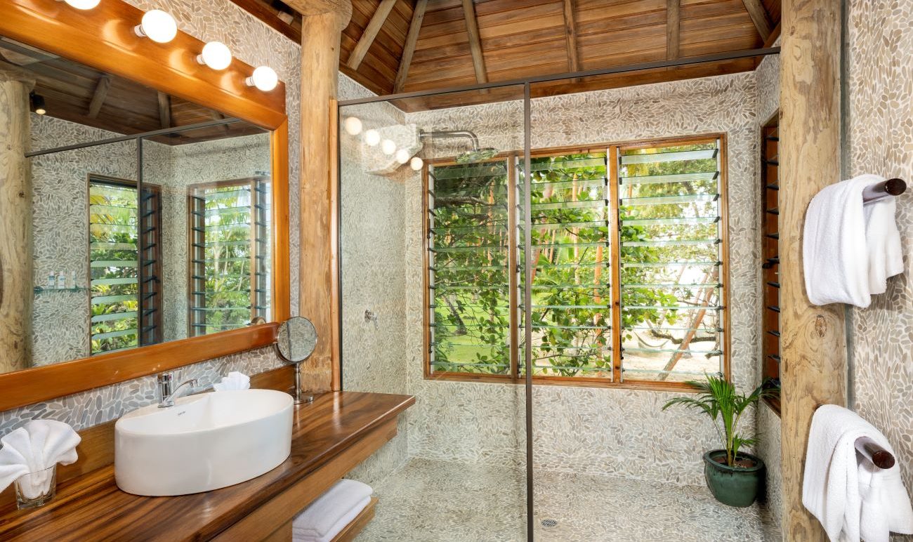 Ocean Plunge Pool Bure Shower at Namale Fiji