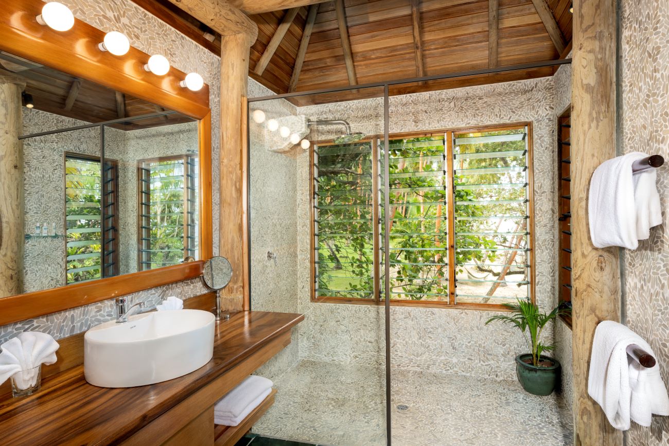 Ocean Plunge Pool Bure Shower at Namale Fiji